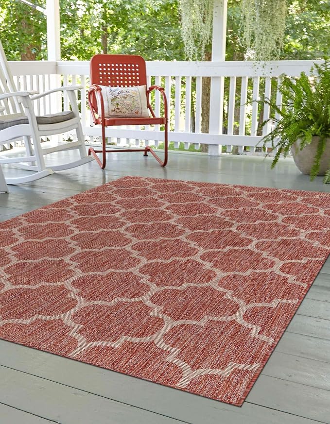 Unique Loom Outdoor Trellis Collection Area Rug - Image 4