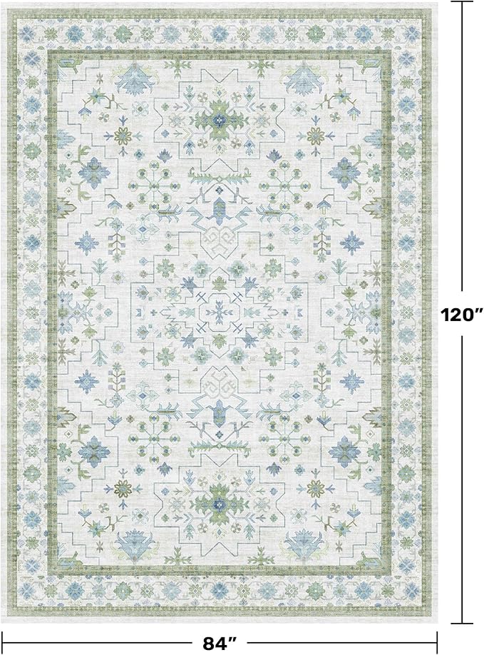 Blue and Green Living Room Rug 7x10 - Image 2