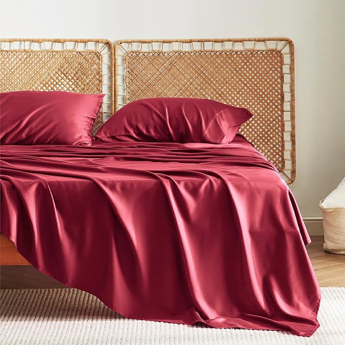 Bedsure Queen Sheet Set, Rayon Derived from Bamboo, Cooling Sheets, Breathable - Image 2