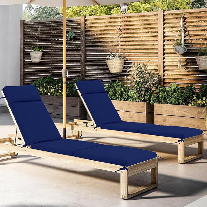 Chaise Lounge Cushion 72x21x3 Inch ?Set of 2 Outdoor Lounge Chair Cushions - Image 9