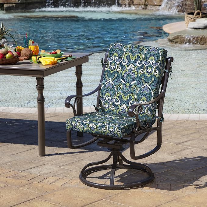 ARDEN Outdoor Dining Chair Cushion, 20 x 20, Rain-Proof, Fade Resistant - Image 2