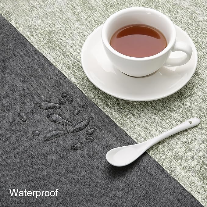 Table Runners 94 Inches Long, Dual-Sided Faux Leather Farmhouse Table Runner - Image 3