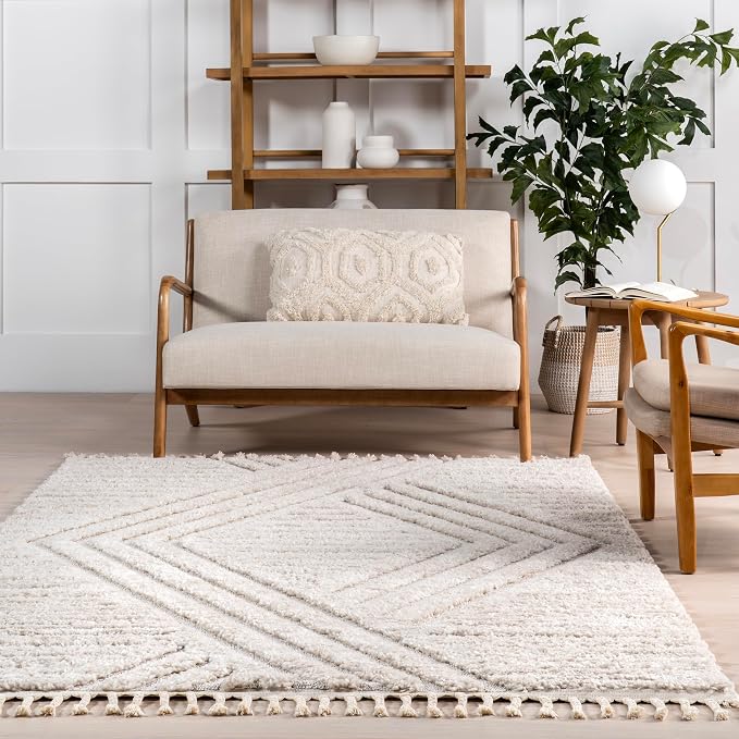 nuLOOM Risette Beige, Soft and Textured, High Traffic, Stain Resistant - Image 10