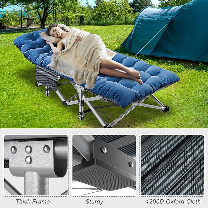 ABORON 2PK XXL Camping Cot for Adults 900LBS - Image 5