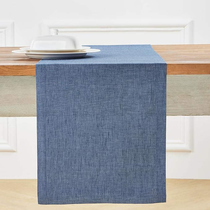 Solino Home Linen Table Runner 72 Inches Long - Image 2