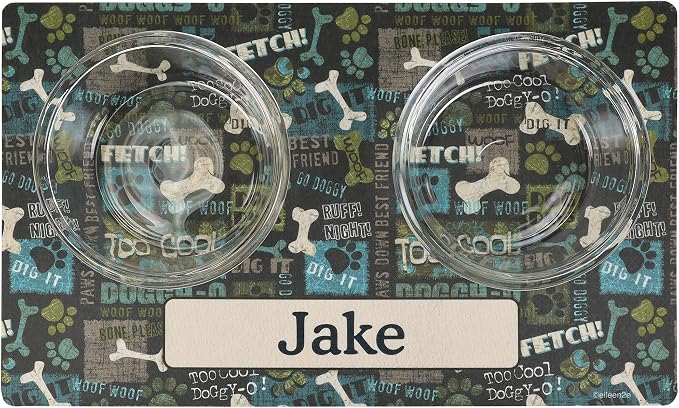 Drymate Personalized Pet Bowl Placemat, Custom Dog & Cat Food Feeding Mat - Image 2