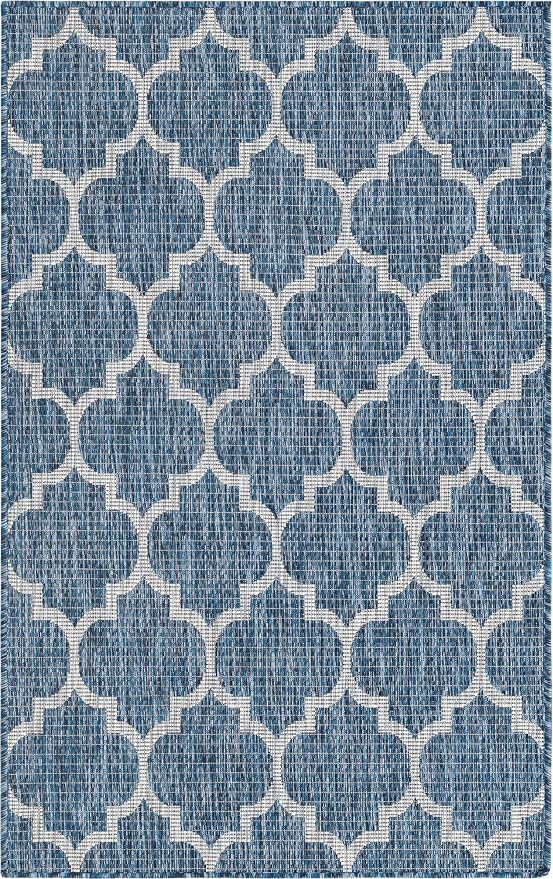 Unique Loom Trellis Collection Area Rug-Lattice Design, Moroccan Inspired - Image 2