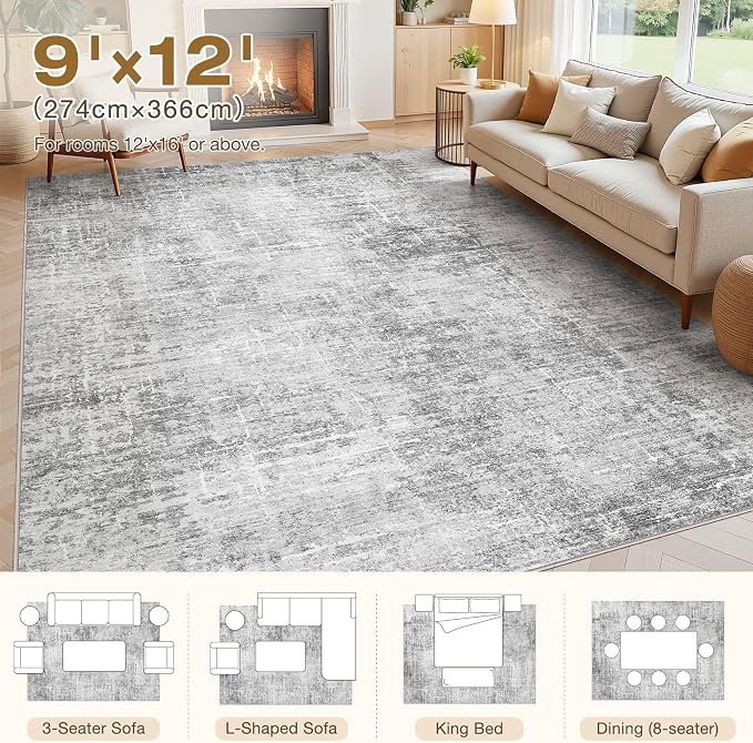 Abstract Living Room Rug 9x12 - Image 2