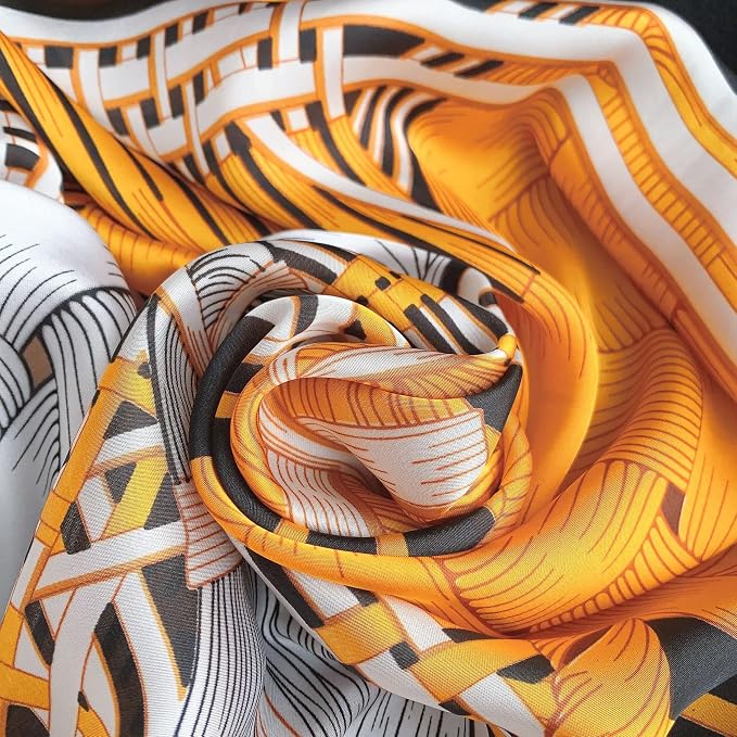 Fashion Scarves Scarf 100% Silk Feeling Scarf Silk Like Scarves Long - Image 6