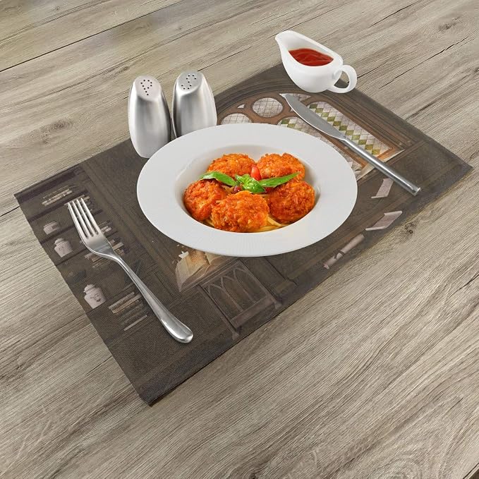 Ambesonne Gothic Place Mats Set of 4, Room - Image 2