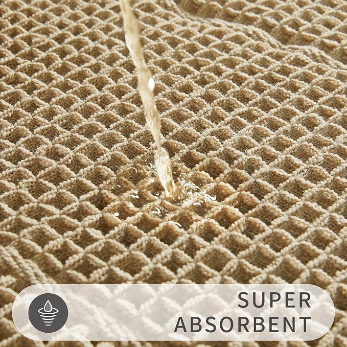 Bath Mats for Bathroom Non Slip, Waffle Luxury Bath Mat, Machine Washable Bath - Image 3
