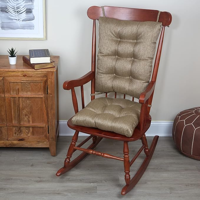 Klear Vu Omega Non-Slip Rocking Chair Cushion Set, Assembled in USA, Thick by KlearVUHomeTextiles
