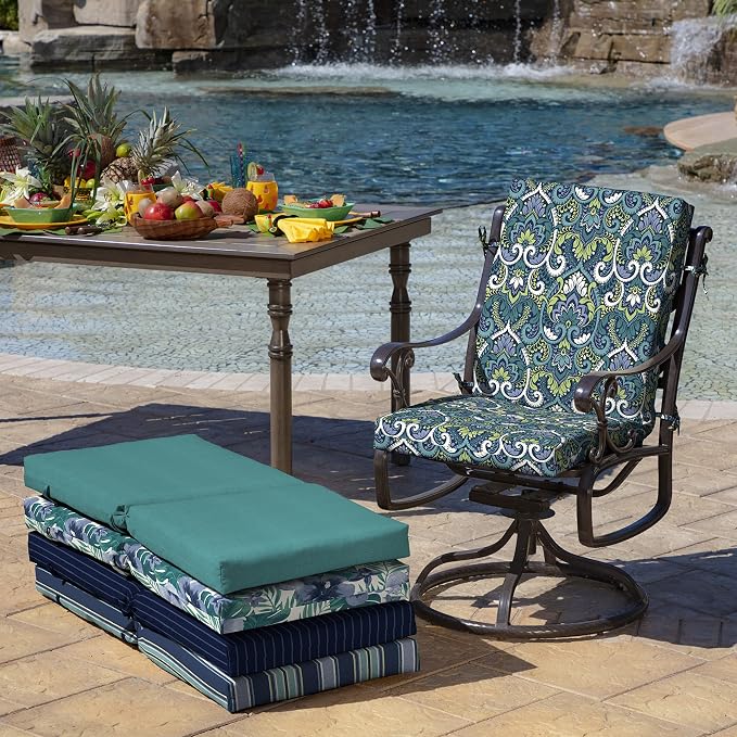ARDEN Outdoor Dining Chair Cushion, 20 x 20, Rain-Proof, Fade Resistant - Image 6