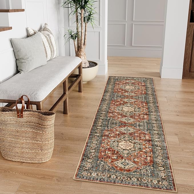 Lahome Oriental Kitchen Runner Rug Non Slip, 2x5 Washable Hallway Runner by Lahome