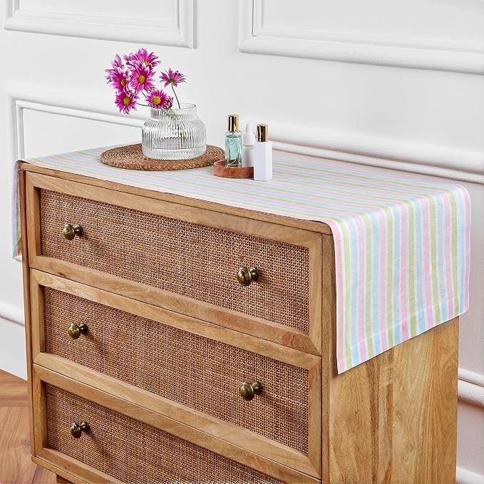 Solino Home Linen Striped Table Runner 60 Inches - Image 3
