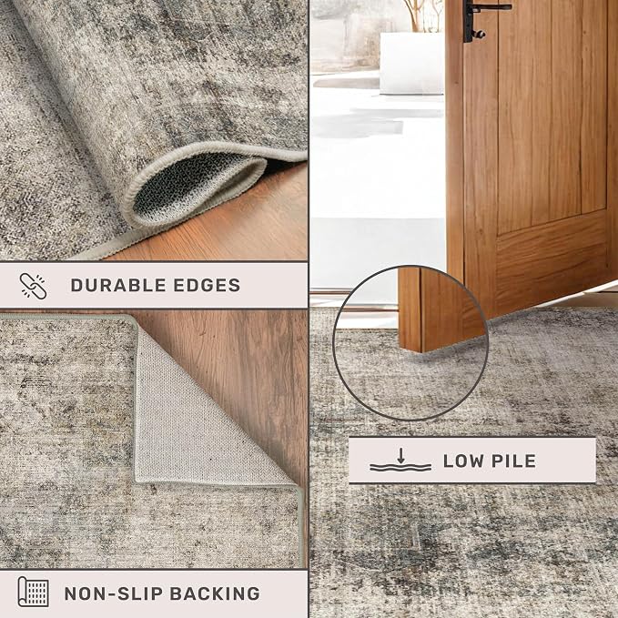 Taupe Brown Big Rugs for Living Room 9x12 - Image 5