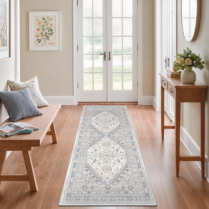 zesthome 2x6 Runner Rug for Hallways, Machine Washable Rug, Non Slip Vintage by Zesthome