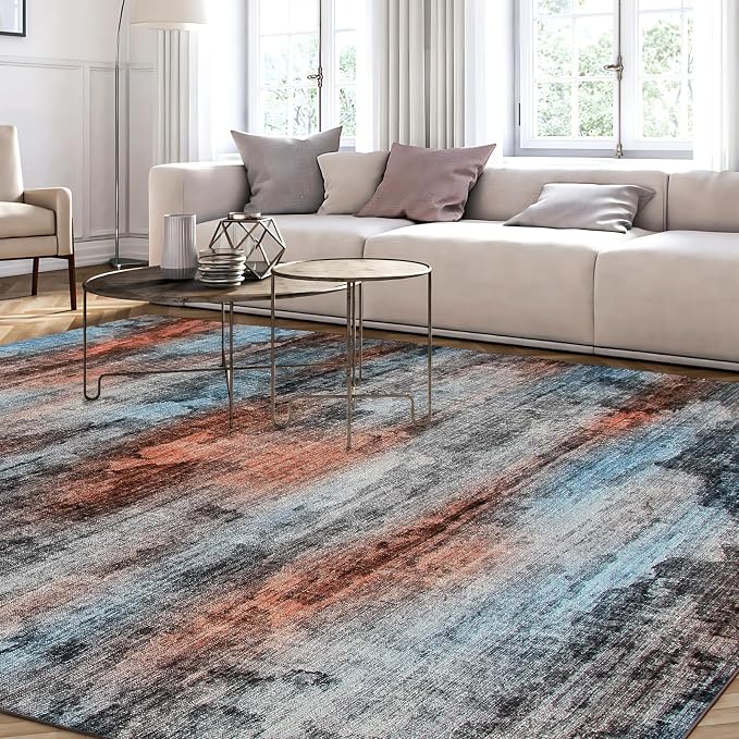 WILLSUN Washable Area Rugs, 9x12 Non-Slip Boho Large Area Rugs - Image 8