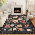 DUKINO 6x9 Area Rug, Floral Rugs by DUKINO
