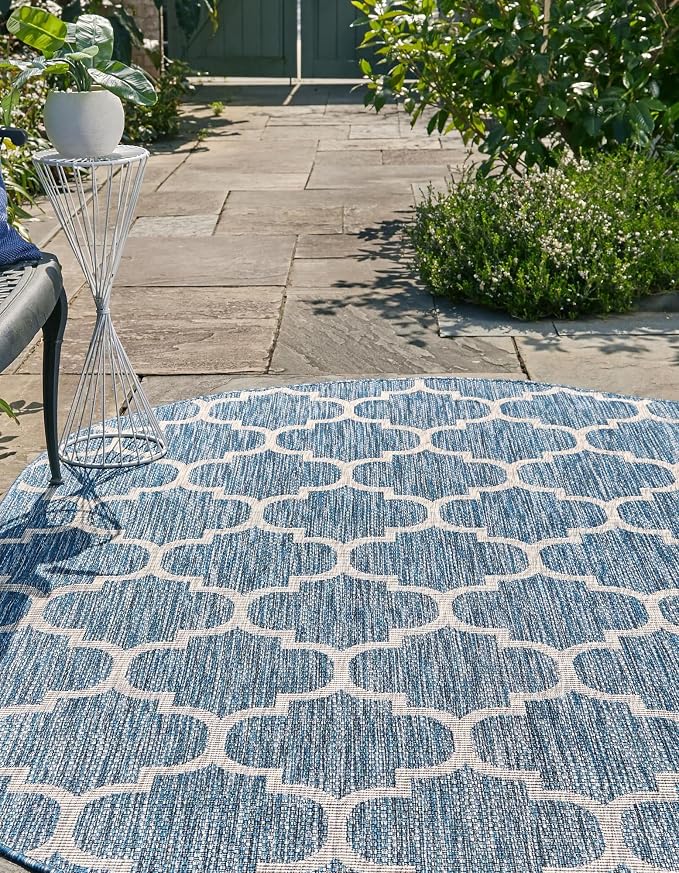 Unique Loom Trellis Collection Area Rug-Lattice Design, Moroccan Inspired - Image 4