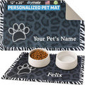 Drymate Personalized Pet Bowl Placemat, Custom Dog & Cat Food Feeding Mat by Drymate