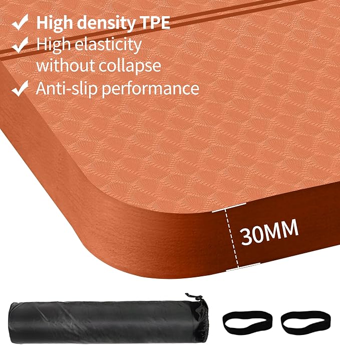 nuveti Large Exercise Mat - 15mm/20mm/30mm Thick Yoga Mat | Workout Mat - Image 2