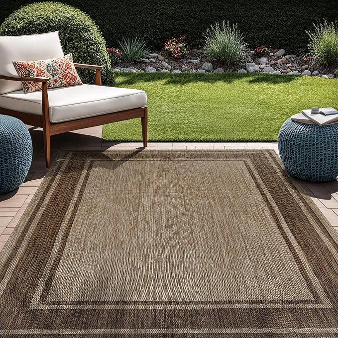Beverly Rug Outdoor Rug 5x7 Modern Bordered Area Rugs by BeverlyRug