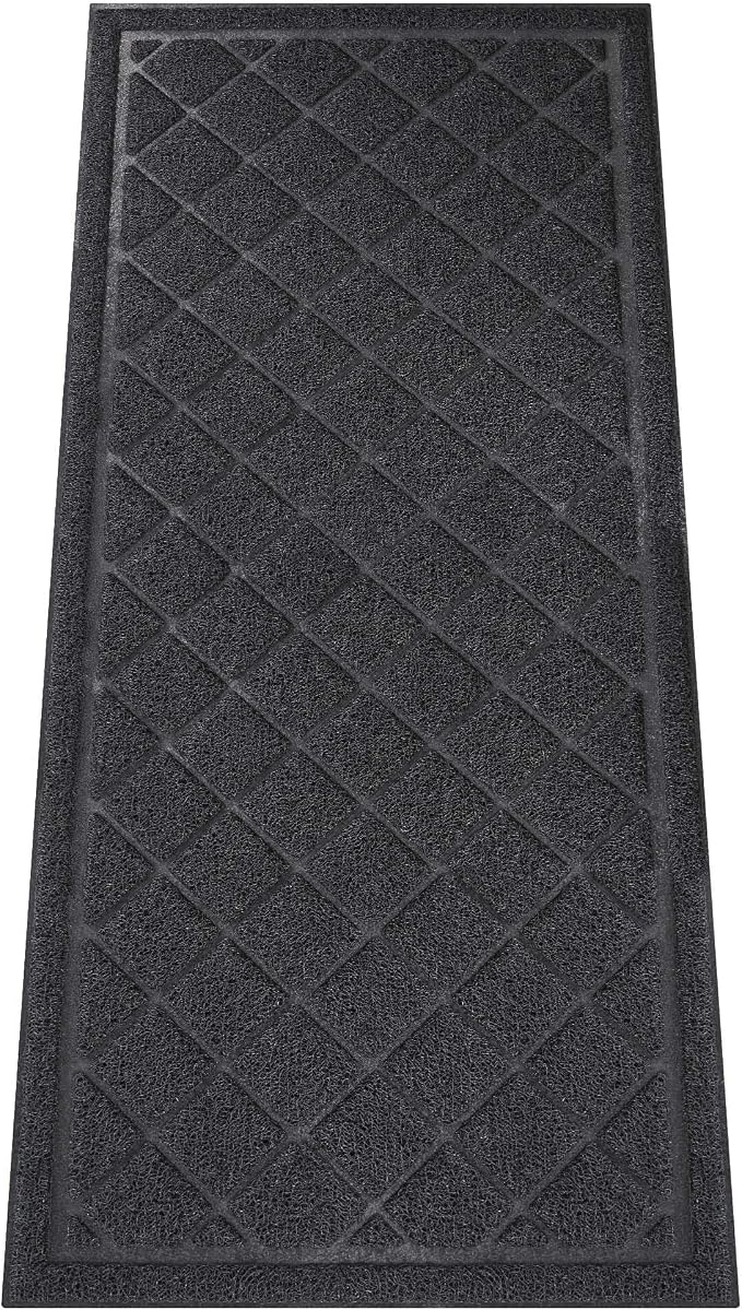 Front Door Mat Indoor Outdoor, Heavy Duty Low Profile Entrance Rug by HOMEK