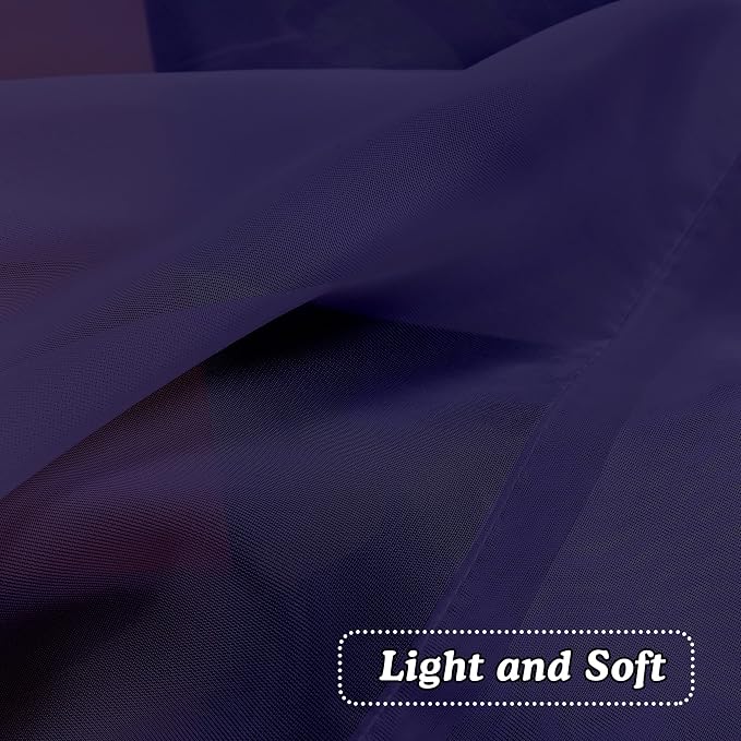 OVZME 2 Panels Purple Sheer Valance - Image 5