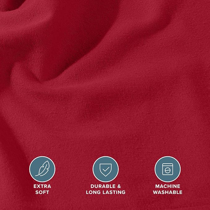 Bare Home Flannel Fitted Bottom Sheet 100% Cotton, Velvety Soft Heavyweight - Image 4