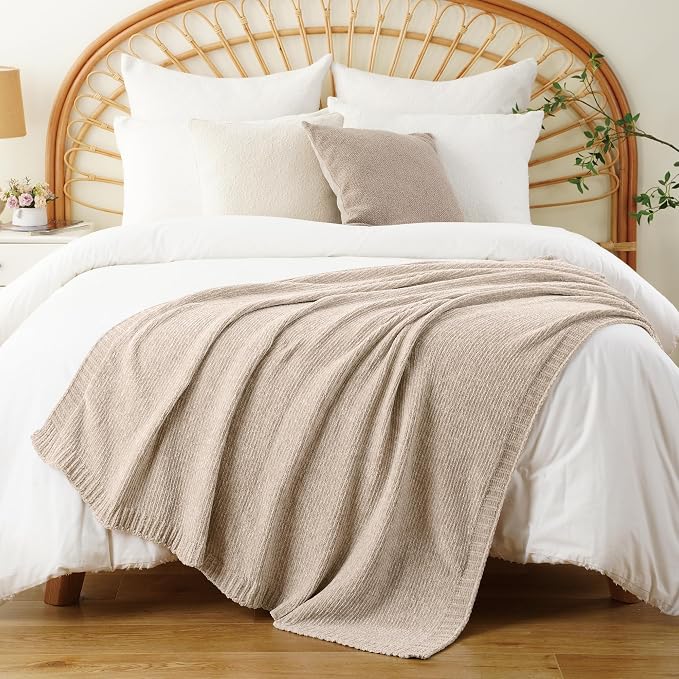 BATTILO HOME Knit Chenille Throw Blanket - Image 3