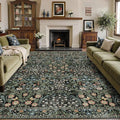 MUJOO 8x10 Area Rugs, Floral Washable Rugs by MUJOO