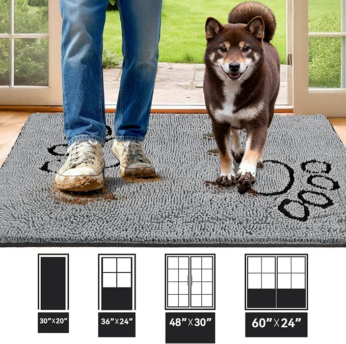 Bcoimo Super Absorbent Dog Door Mat, Pet Rugs - Image 2