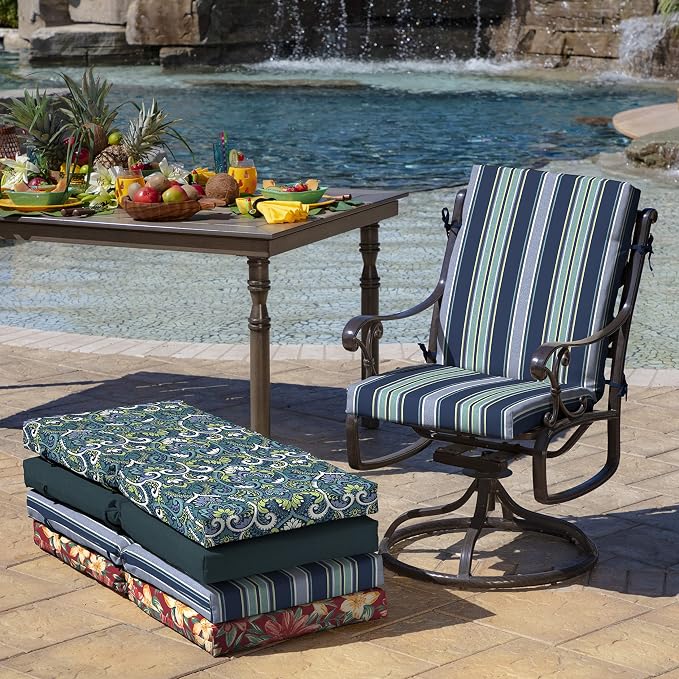 ARDEN Outdoor Midback Chair Cushion, 18 x 16.5, Water Repellent, Fade Resistant - Image 4