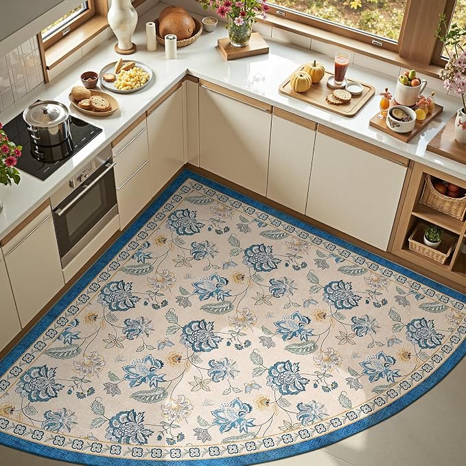 jinchan Elora Floral Corner Rug - Image 4