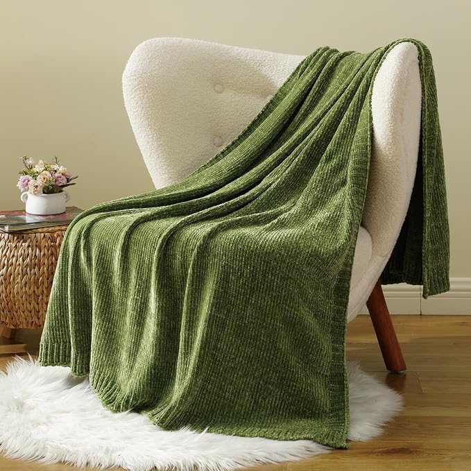 BATTILO HOME Chenille Knitted Throw Blanket - Image 6