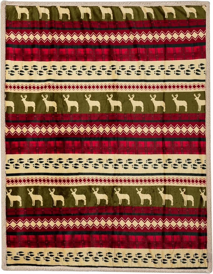 PAVILIA Premium Christmas Sherpa Throw Blanket, Ultra Soft Reversible Fleece & - Image 6