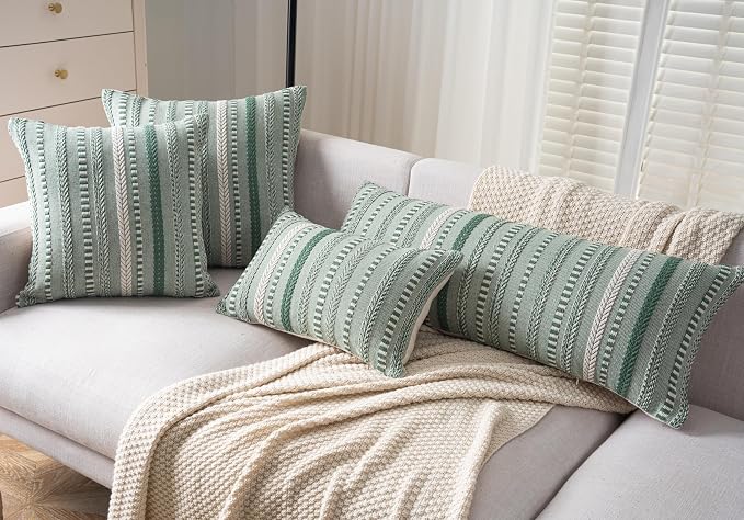 Boho Lumbar Pillow Covers 14x36 Long, Farmhouse Decorative Couch Pillow Cases - Image 4
