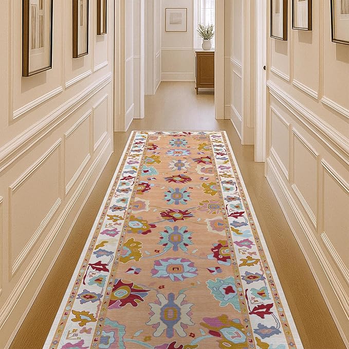 Fame Living Orange Oushak Runner Rug, Modern Runners, Runner by FameLiving%7COushakRugs