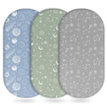 Baby Bassinet Sheets Girl Boy, Fitted Bassinet Sheet Set 3 Pack Bassinet by Unnivoll