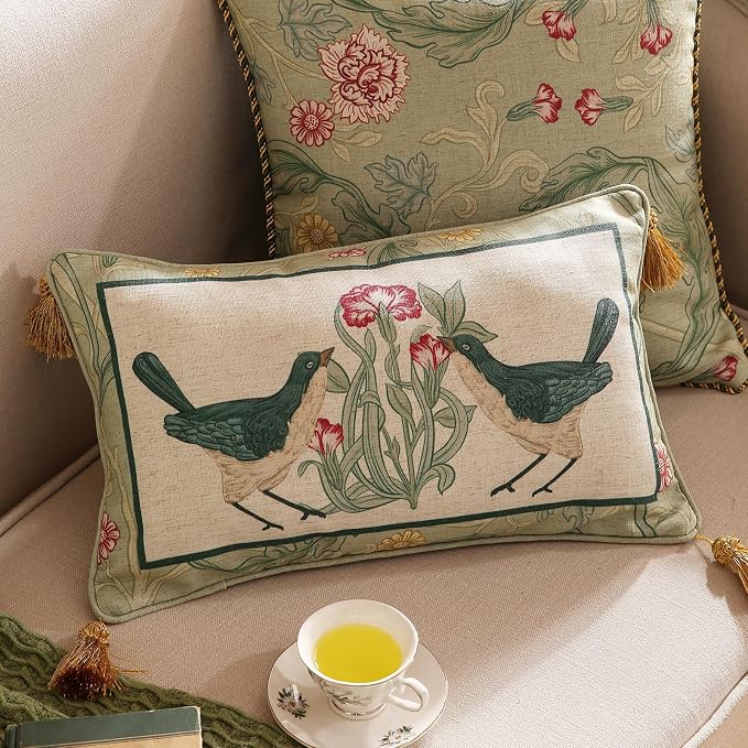 patdrea Designer Pack of 2 Rectangle Throw Pillow Covers, French Vintage Rustic - Image 2