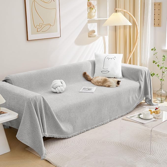 MEETSKY Grey Sofa Cushion Covers Sofa Covers Dog Couch Cover by MEETSKY