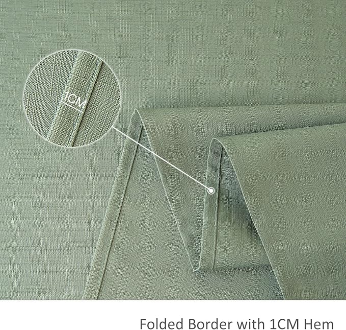 maxmill Faux Linen Texture Tablecloth Stain Resistant Waterproof Wrinkle - Image 6