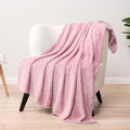 PAVILIA Light Pink Throw Blanket by PAVILIA