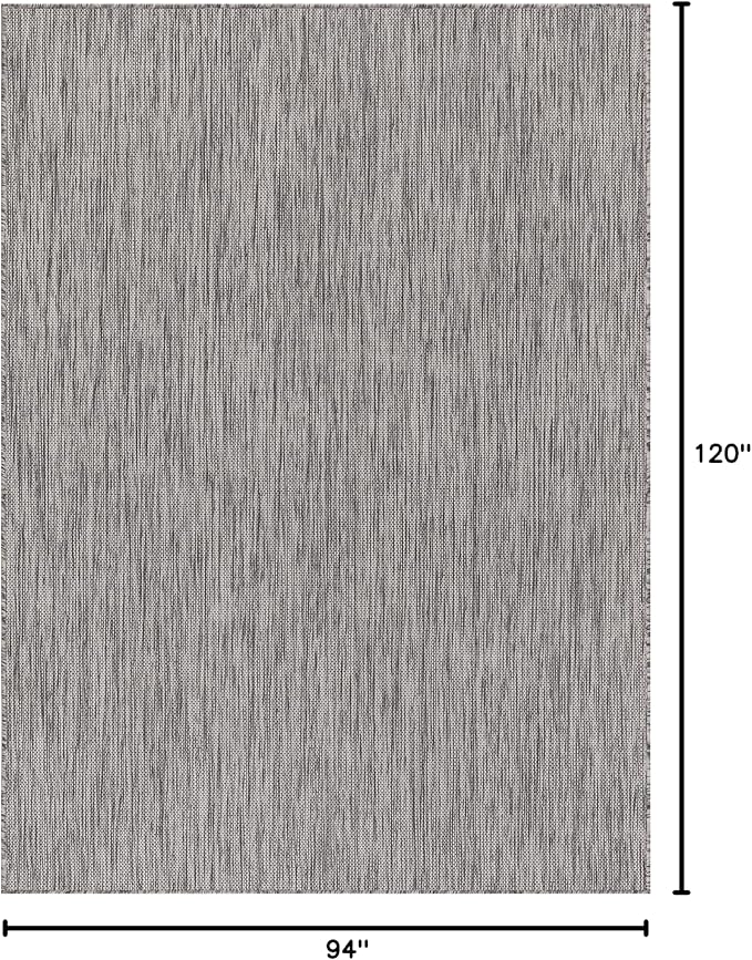 Washable Indoor Outdoor Rug 8x10 Weather Resistant Area Rugs Modern Solid - Image 2