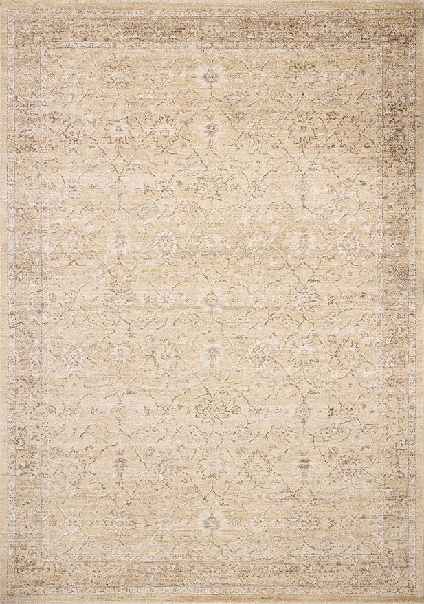 Loloi Chris Loves Julia Palma Collection PLM-10 Wheat/Bark 2'-7" x 7'-6" Fringe - Image 2