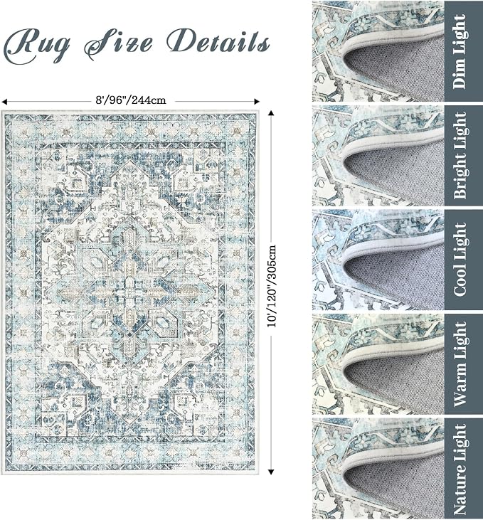 zesthome 8x10 Area Rugs-Washable Rug - Image 2