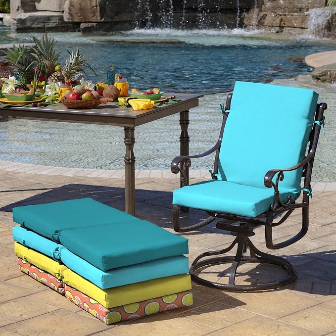 Arden Outdoor Dining Chair Cushion, 20 in x 20 in, Weather-Proof, Rain-Proof - Image 3