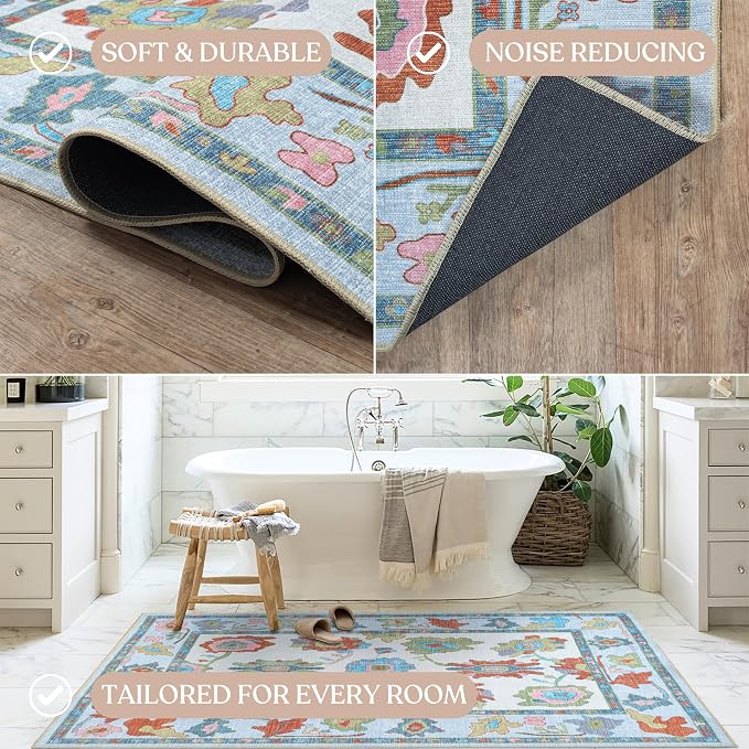 Fame Living Colorful Oushak Rug, Area Rugs - Image 5