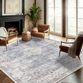 Washable Area Rug 9'x12' Retro Boho Design Non-Shedding Easy Care Ideal by CHAMPLANT